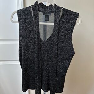 The Limited Shimmering Charcoal Sleeveless Top